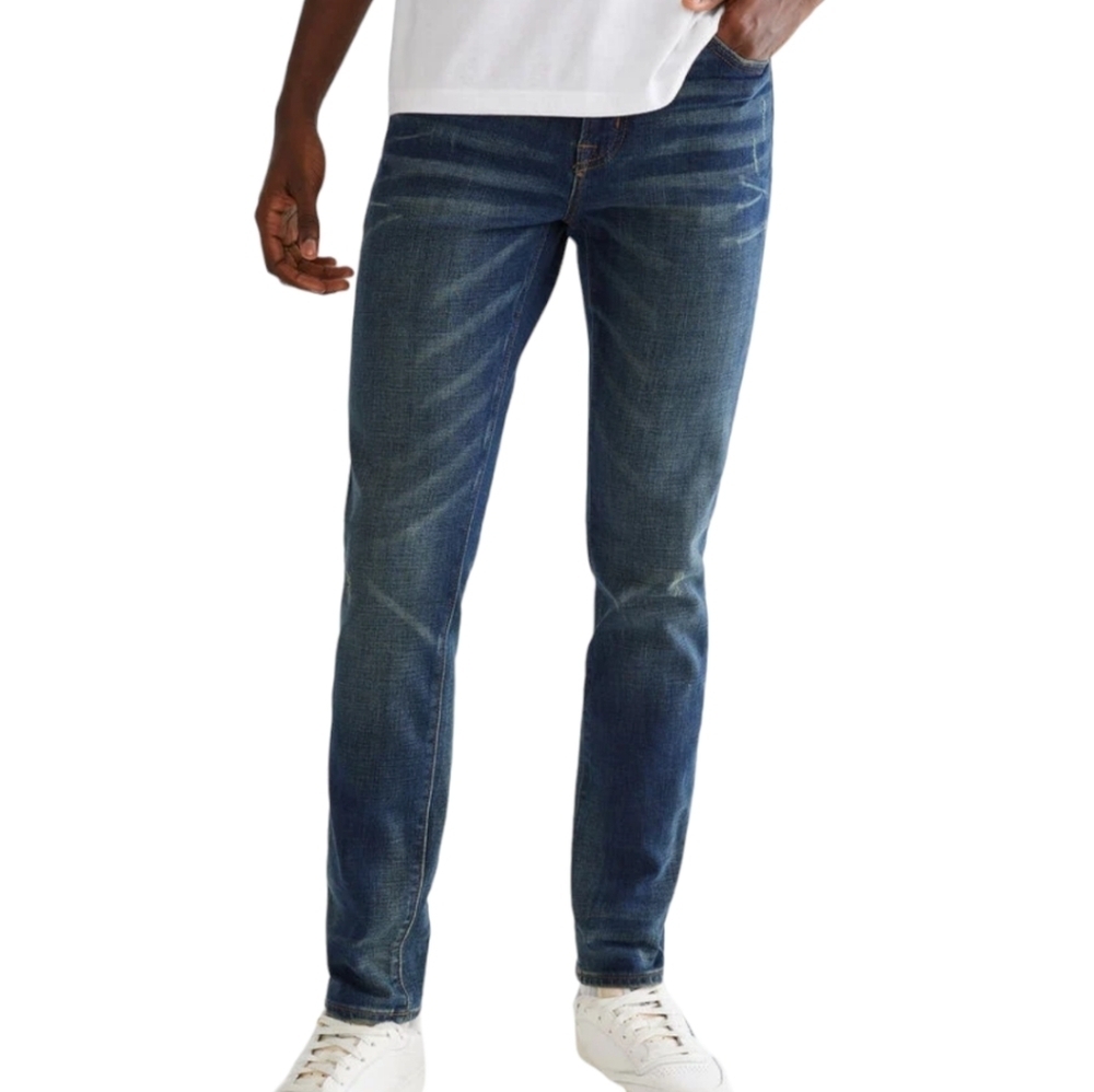 AEROPOSTALE Skinny Blue Denim Distressed Jeans Mens 31x30 Grungecore StreetweY2K
